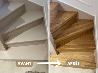 Image de Escabiline - Rénovation d’Escaliers Stratifié, LVT ,chêne contrecollé et chêne massif